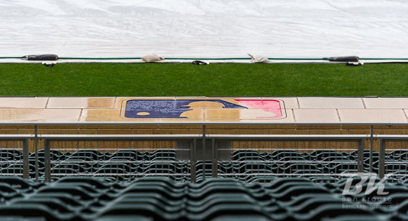 Rain postponed the game between the Kansas City Royals and Minnesota Twins at Target Field in Minneapolis, Minnesota on April 28, 2012. Photo: © Ben Krause 2012