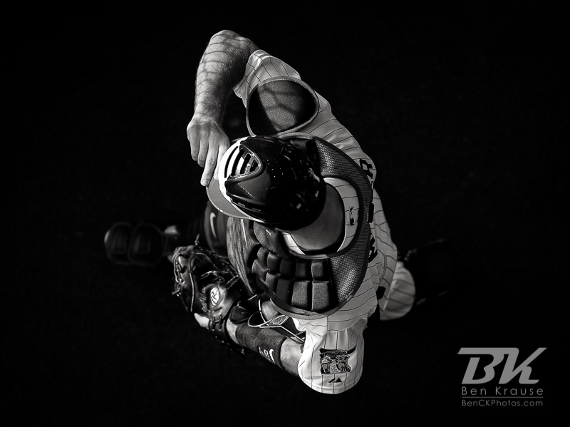 Minnesota Twins catcher Joe Mauer #7 leaves the bullpen before a game against the Baltimore Orioles at Target Field in Minneapolis, Minnesota on July 16, 2012.  The Twins defeated the Orioles 19 to 7 setting a Target Field record for runs scored by the Twins.  Photo: © Ben Krause 2012