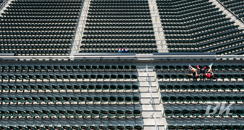 Some fans wait in their seats early before a game between the Minnesota Twins and Chicago White Sox on September 16, 2012 at Target Field in Minneapolis, Minnesota.  The White Sox defeated the Twins 9 to 2.  Photo: © Ben Krause 2012